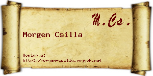 Morgen Csilla névjegykártya